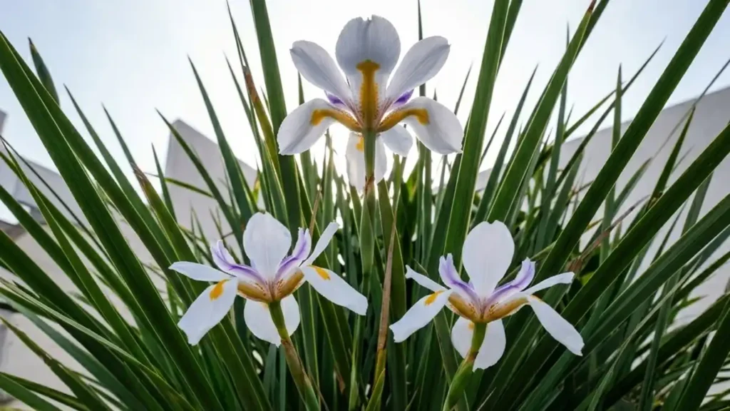 African Iris Plant on Garden