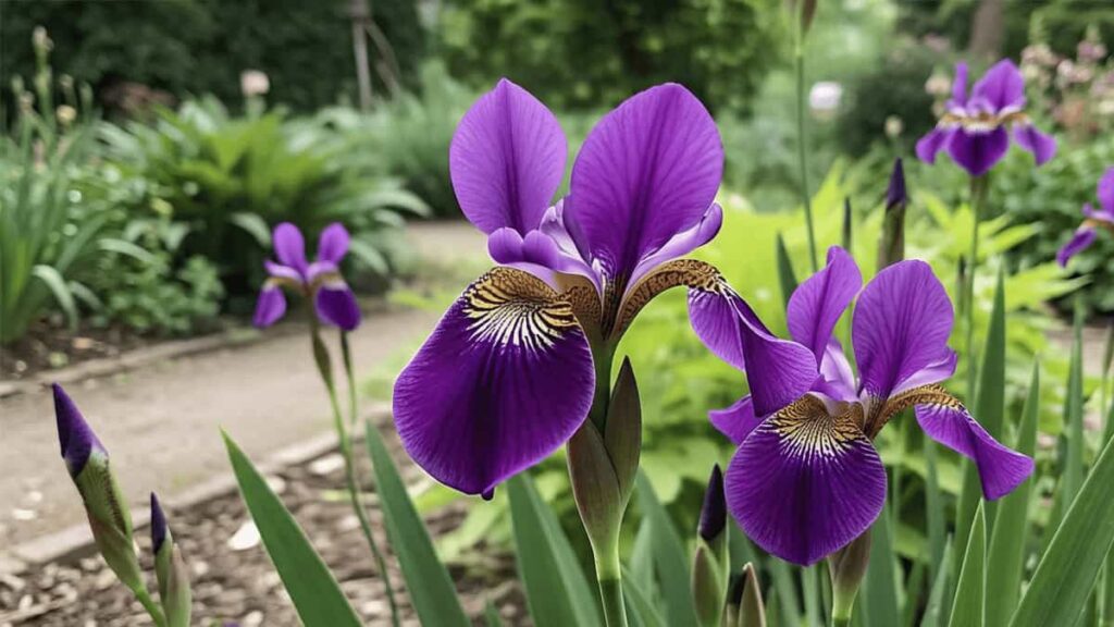 African Iris Plant on Garden