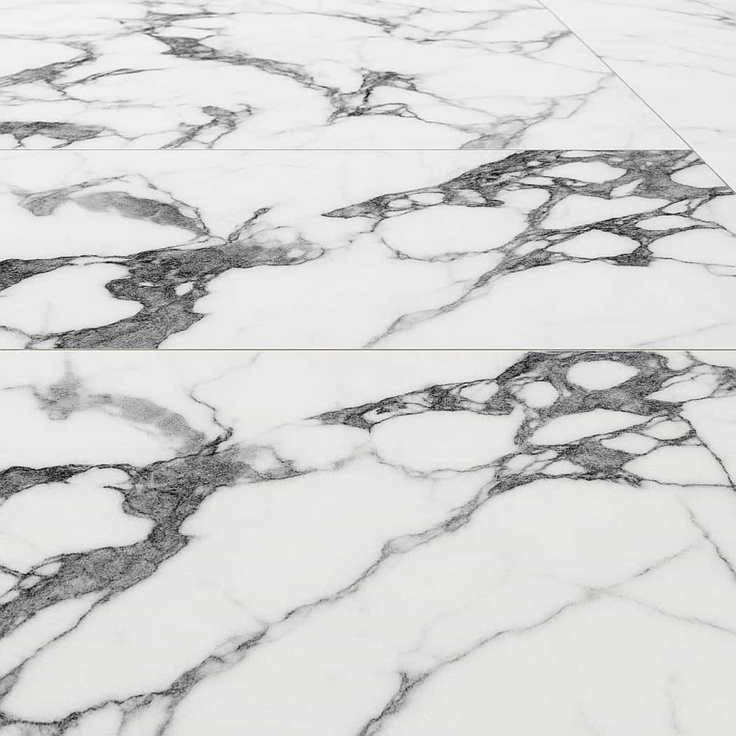 lack and white marble effect floor tiles for luxury interiors