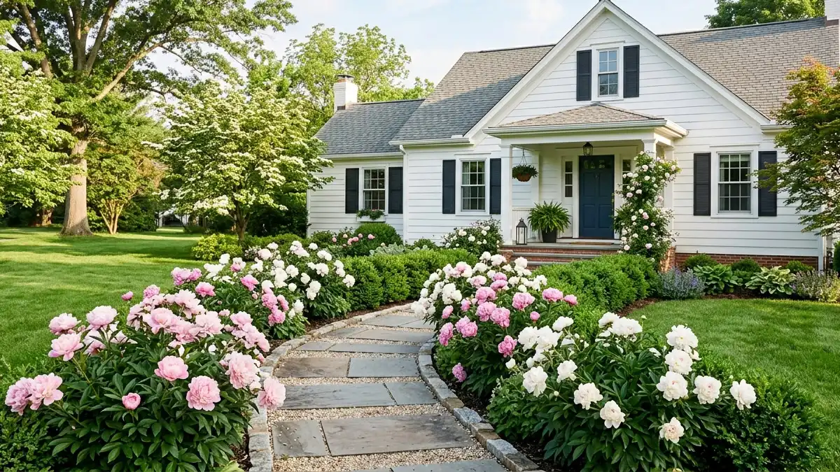 Peony Bush Landscaping Ideas for Front Yards