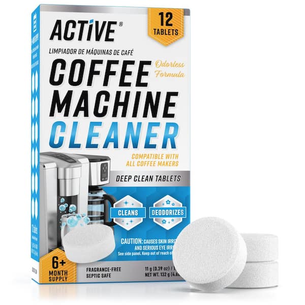 ACTIVE - Coffee Machine Cleaner Descaler Tablets - 24 Count, Compatible With Nespresso, Keurig, Ninja, Delonghi, Miele, Coffee Maker Pot Descaling & Cleaning Tabs, Descale Drip Coffe And Espresso Machines 